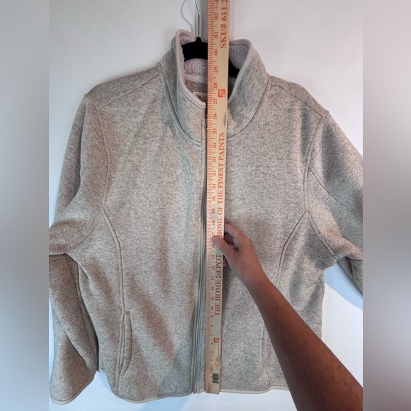 Faded Glory Sherpa Lined Full Zip Jacket Women’s Plus 3X (22W/24W) Oatmeal Beige - Picture 12 of 15